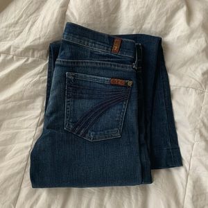 7 for all mankind low rise flare jeans